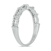 Thumbnail Image 2 of 0.09 CT. T.W. Diamond Bead Edge Draping Stackable Band in 10K White Gold