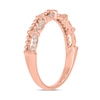 Thumbnail Image 1 of 0.09 CT. T.W. Diamond Bead Edge Draping Stackable Band in 10K Rose Gold