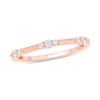 0.145 CT. T.W. Diamond Bamboo Stackable Band in 10K Rose Gold