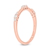 0.145 CT. T.W. Diamond Bamboo Stackable Band in 10K Rose Gold