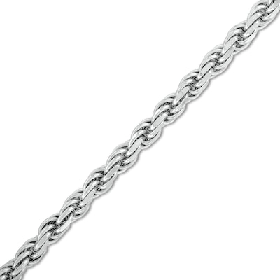 Men’s 4.0mm Rope Chain Bracelet in Solid Sterling Silver  - 8.5"