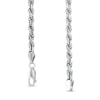 Men’s 4.0mm Rope Chain Bracelet in Solid Sterling Silver  - 8.5"