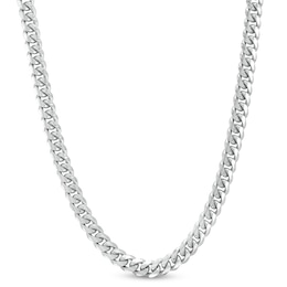 5.3mm Cuban Curb Chain Necklace in Solid Sterling Silver  - 22&quot;