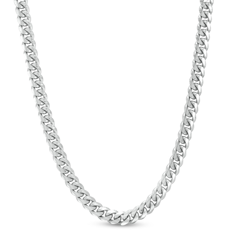 5.3mm Cuban Curb Chain Necklace in Solid Sterling Silver  - 22"|Peoples Jewellers