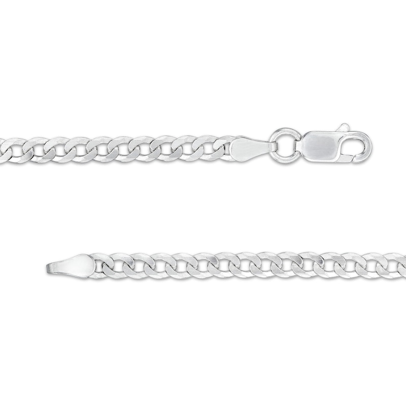 3.2mm Curb Chain Necklace in Solid Sterling Silver  - 20"