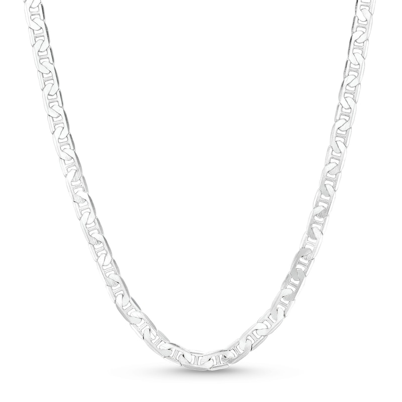 4.8mm Mariner Chain Necklace in Solid Sterling Silver  - 22"