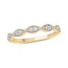 0.145 CT. T.W. Marquise Multi-Diamond Vintage-Style Stackable Band in 10K Gold