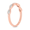 Thumbnail Image 2 of 0.145 CT. T.W. Marquise Multi-Diamond Vintage-Style Stackable Band in 10K Rose Gold