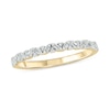 0.15 CT. T.W. Baguette and Round Diamond Zig-Zag Stackable Band in 10K Gold