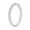 Thumbnail Image 2 of 0.15 CT. T.W. Baguette and Round Diamond Zig-Zag Stackable Band in 10K White Gold