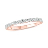 0.15 CT. T.W. Baguette and Round Diamond Zig-Zag Stackable Band in 10K Rose Gold