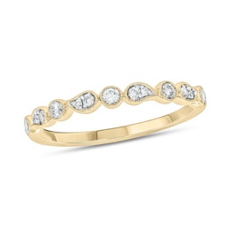 0.18 CT. T.W. Diamond Paisley Stackable Band in 10K Gold