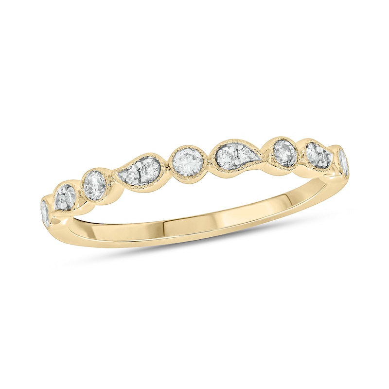 0.18 CT. T.W. Diamond Paisley Stackable Band in 10K Gold|Peoples Jewellers