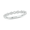 Thumbnail Image 1 of 0.18 CT. T.W. Diamond Paisley Stackable Band in 10K White Gold