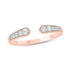 Thumbnail Image 0 of 0.18 CT. T.W. Diamond Graduated Open Shank Stackable Band in 10K Rose Gold