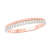 Thumbnail Image 0 of 0.18 CT. T.W. Diamond Rope Edge Stackable Band in 10K Rose Gold