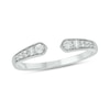 Thumbnail Image 1 of 0.18 CT. T.W. Diamond Graduated Open Shank Stackable Band in 10K White Gold