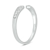 Thumbnail Image 2 of 0.18 CT. T.W. Diamond Graduated Open Shank Stackable Band in 10K White Gold