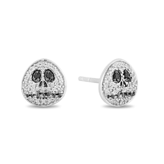 Disney Treasures The Nightmare Before Christmas 0.145 CT. T.W. Diamond Jack Skellington Stud Earrings in Sterling Silver