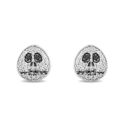 Disney Treasures The Nightmare Before Christmas 0.145 CT. T.W. Diamond Jack Skellington Stud Earrings in Sterling Silver