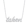 Thumbnail Image 0 of 0.23 CT. T.W. Diamond "taken" Necklace in Sterling Silver - 19"