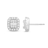 Thumbnail Image 0 of 0.45 CT. T.W. Emerald Multi-Diamond Frame Stud Earrings in 10K White Gold