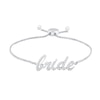 Thumbnail Image 0 of 0.23 CT. T.W. Diamond "bride" Bolo Bracelet in Sterling Silver - 9.0"