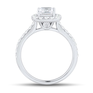 1.45 CT. T.W. Princess-Cut Diamond Frame Engagement Ring in 14K White Gold (I/VS2)