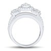 Past Present Future® 2.95 CT. T.W. Marquise Diamond Frame Three Stone Engagement Ring in 14K White Gold (I/I1)