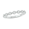 Thumbnail Image 1 of 0.23 CT. T.W. Diamond Station Vintage-Style Stackable Band in 10K White Gold