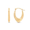 Thumbnail Image 0 of 20.0mm Chevron Hoop Earrings in Hollow 14K Gold