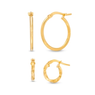 60.0mm Continuous Tube Hoop Earrings in 10K Gold