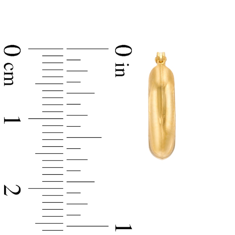 Chunky 15.0mm Hoop Earrings in Hollow 14K Gold|Peoples Jewellers