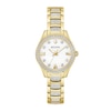 Thumbnail Image 0 of Ladies' Bulova Crystal Accent Gold-Tone Watch with Mother-of-Pearl Dial (Model: 98L306)