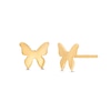 Thumbnail Image 0 of Cutout Butterfly Stud Earrings in 10K Gold