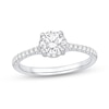 Thumbnail Image 0 of 1.00 CT. T.W. Diamond Hidden Halo Engagement Ring in Platinum (F/I1)