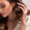 Thumbnail Image 1 of Emerald Heart Necklace, Ring and Drop Earrings Set in 10K Gold