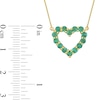 Thumbnail Image 3 of Emerald Heart Necklace, Ring and Drop Earrings Set in 10K Gold