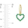 Thumbnail Image 4 of Emerald Heart Necklace, Ring and Drop Earrings Set in 10K Gold