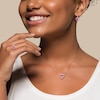 Pink Sapphire Heart Necklace, Ring and Drop Earrings Set in 10K Rose Gold