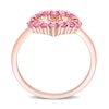 Thumbnail Image 4 of Pink Sapphire Outline Heart Ring in 10K Rose Gold