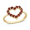Thumbnail Image 0 of Garnet Outline Heart Ring in 10K Gold