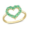 Thumbnail Image 0 of Emerald Outline Heart Ring in 10K Gold