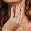 Thumbnail Image 1 of Emerald Outline Heart Ring in 10K Gold
