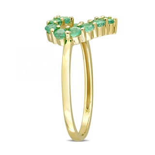 Emerald Outline Heart Ring in 10K Gold