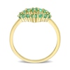 Thumbnail Image 4 of Emerald Outline Heart Ring in 10K Gold