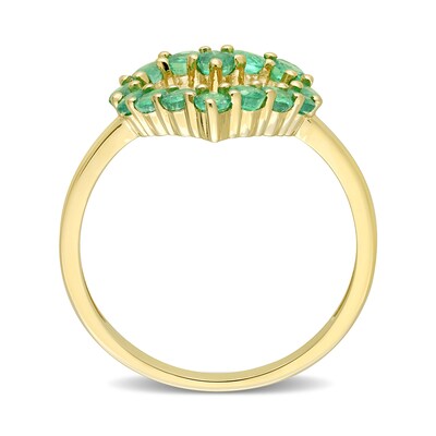 Emerald Outline Heart Ring in 10K Gold