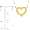 Thumbnail Image 2 of Citrine Outline Heart Necklace in 10K Gold - 17"