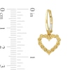 Thumbnail Image 2 of Citrine Outline Heart Drop Earrings in 10K Gold