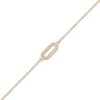 Thumbnail Image 1 of Diamond-Cut Sideways Paper Clip Bracelet in 14K Two-Tone Gold - 7.5&quot;